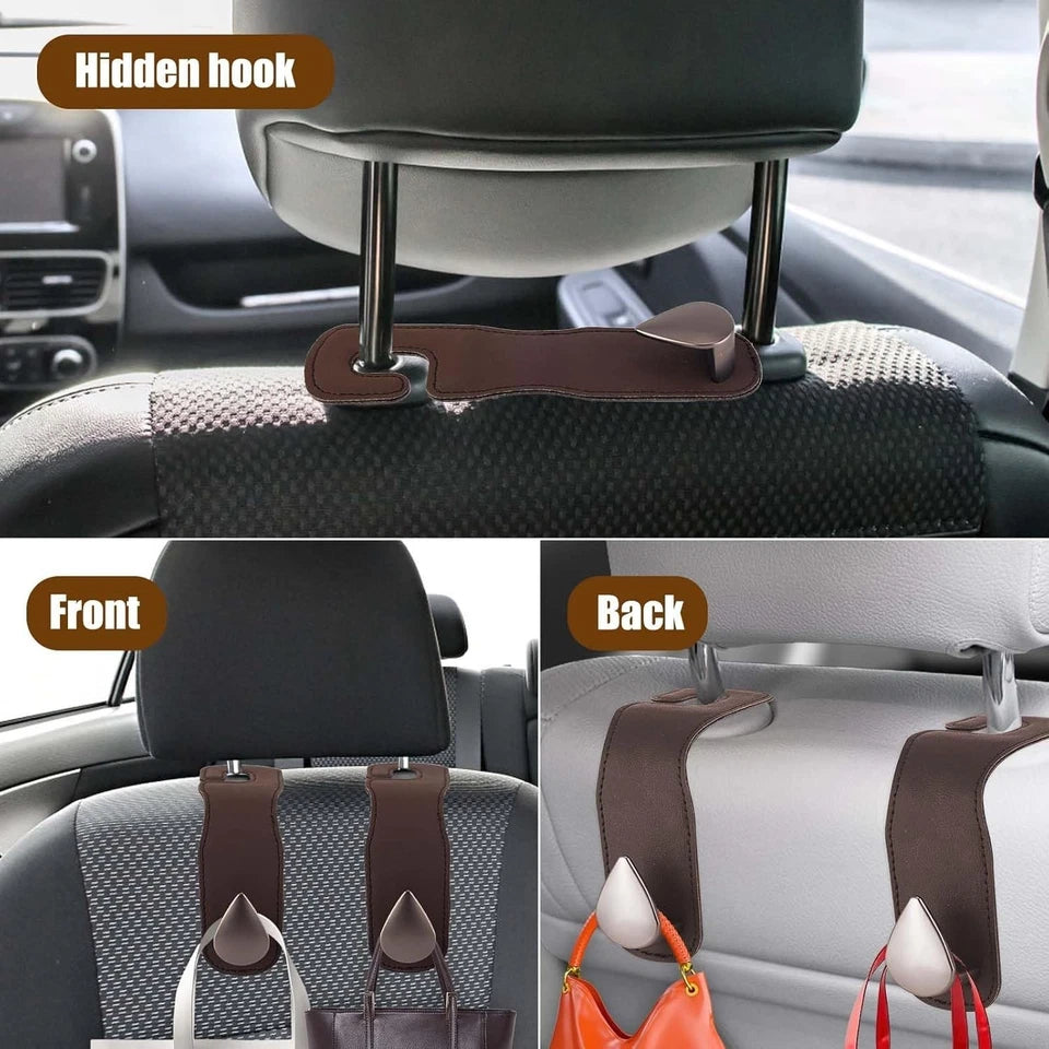 Car seat hook organiser matching modern car interior design