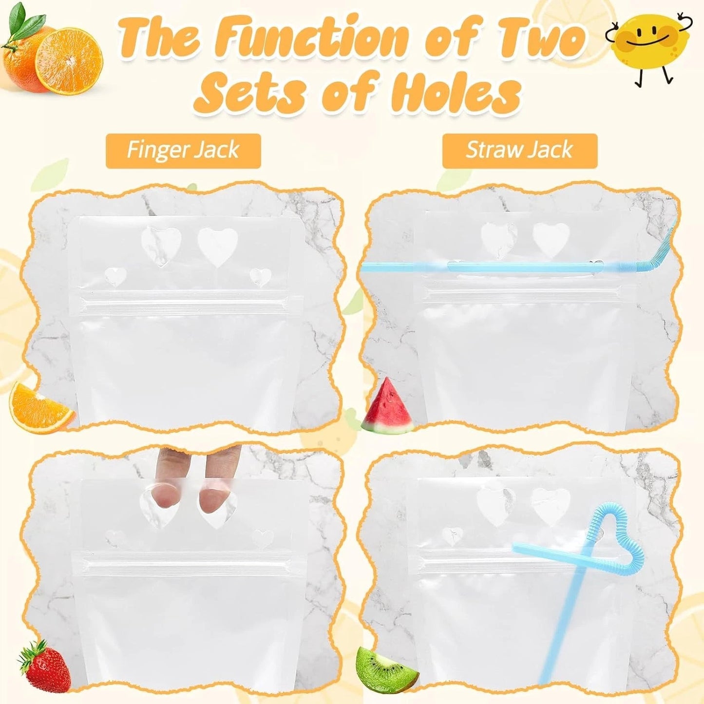 Kids party drink pouch bag for fun and celebration
