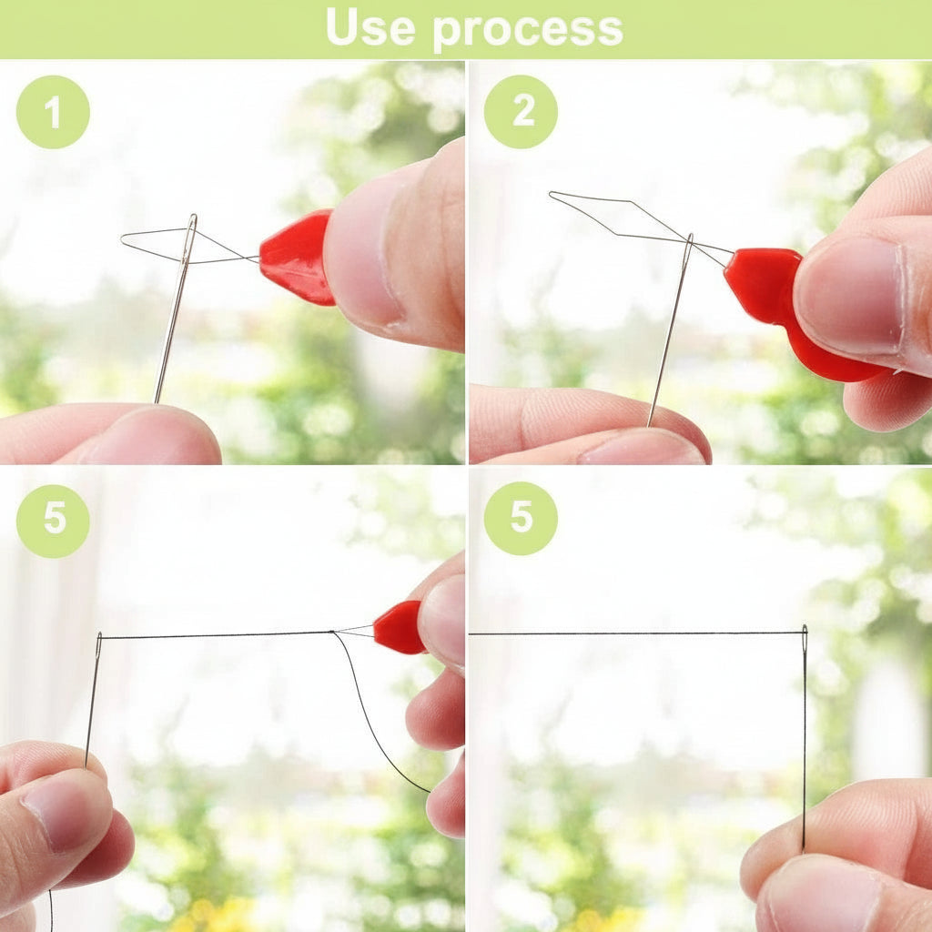 Demonstration of fast needle threading using simple threader tool