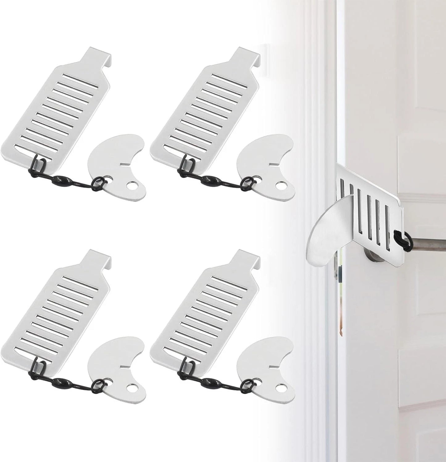 Travel safety door lock set with packaging display included