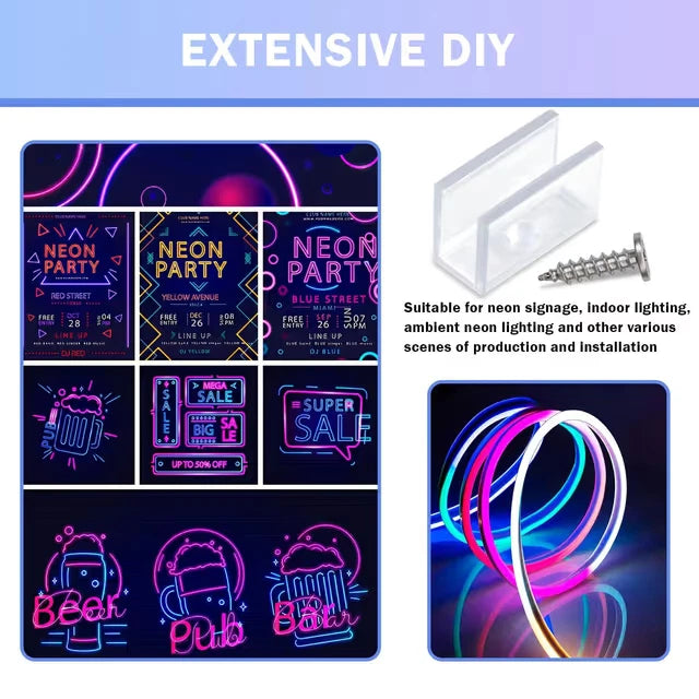 5-6mm LED strip light fixing clamps for neat and stable mounting
