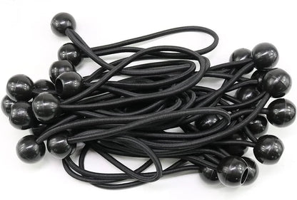 9 inch black bungee ball elastic cord heavy duty loop tie for tarps