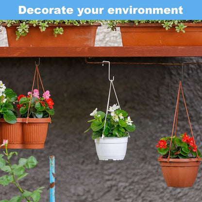 Garden planter wall hook used on balcony railing display