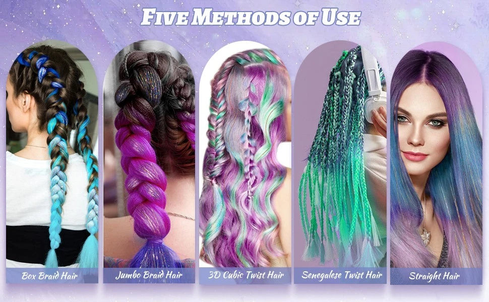 Ombre braiding hair showing smooth color blend style