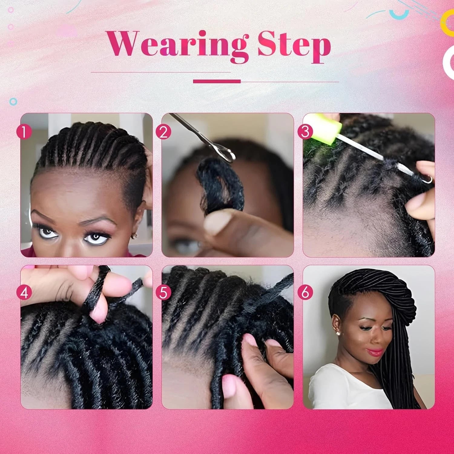 Afro box braids hair extension close-up showing soft synthetic texture