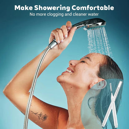 Anti clog nozzle cleaning tool for bathroom use