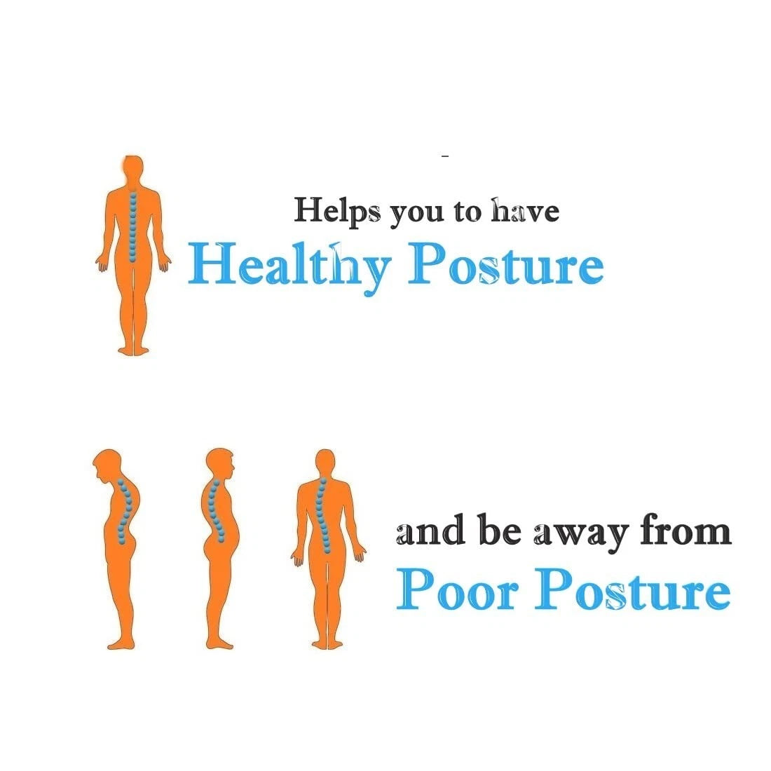 Back brace used during office work for posture support