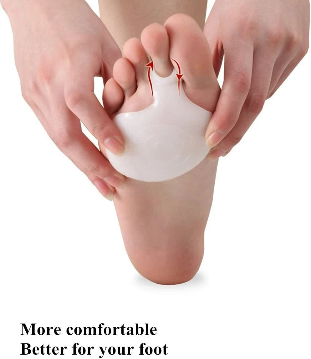 Close-up of soft gel pad for ball of foot support
