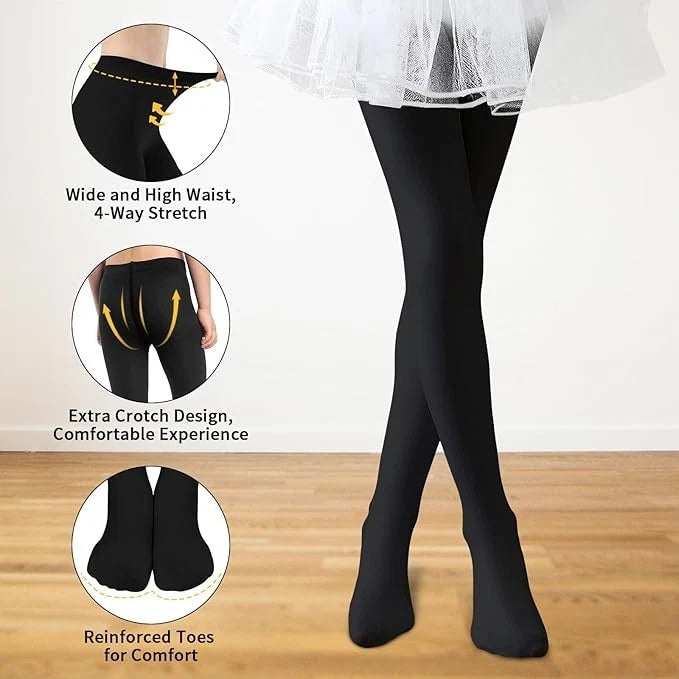 Ballet dance girls pantyhose soft and stretchy fabric