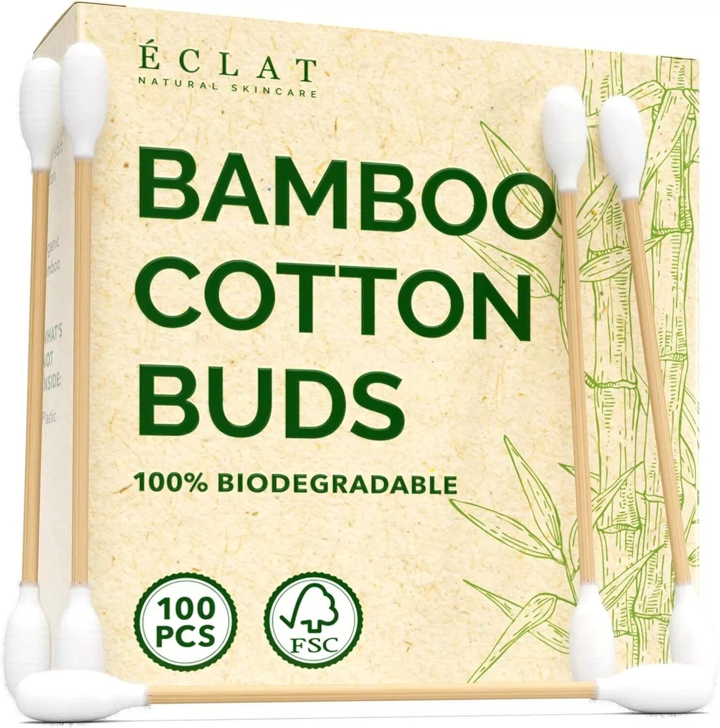 Bamboo cotton buds eco friendly biodegradable zero waste product