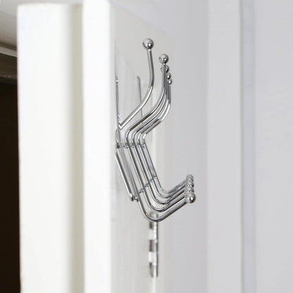 Bathroom over door hanger hooks used for daily towel storage