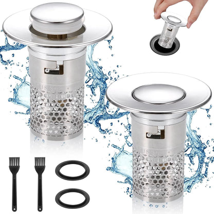 Bathroom sink pop up stopper drain filter for wash basin