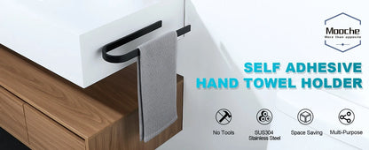 Space saving towel rail holder installed in small bathroom