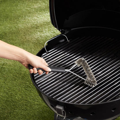 BBQ grill brush stainless steel bristles for deep cleaning