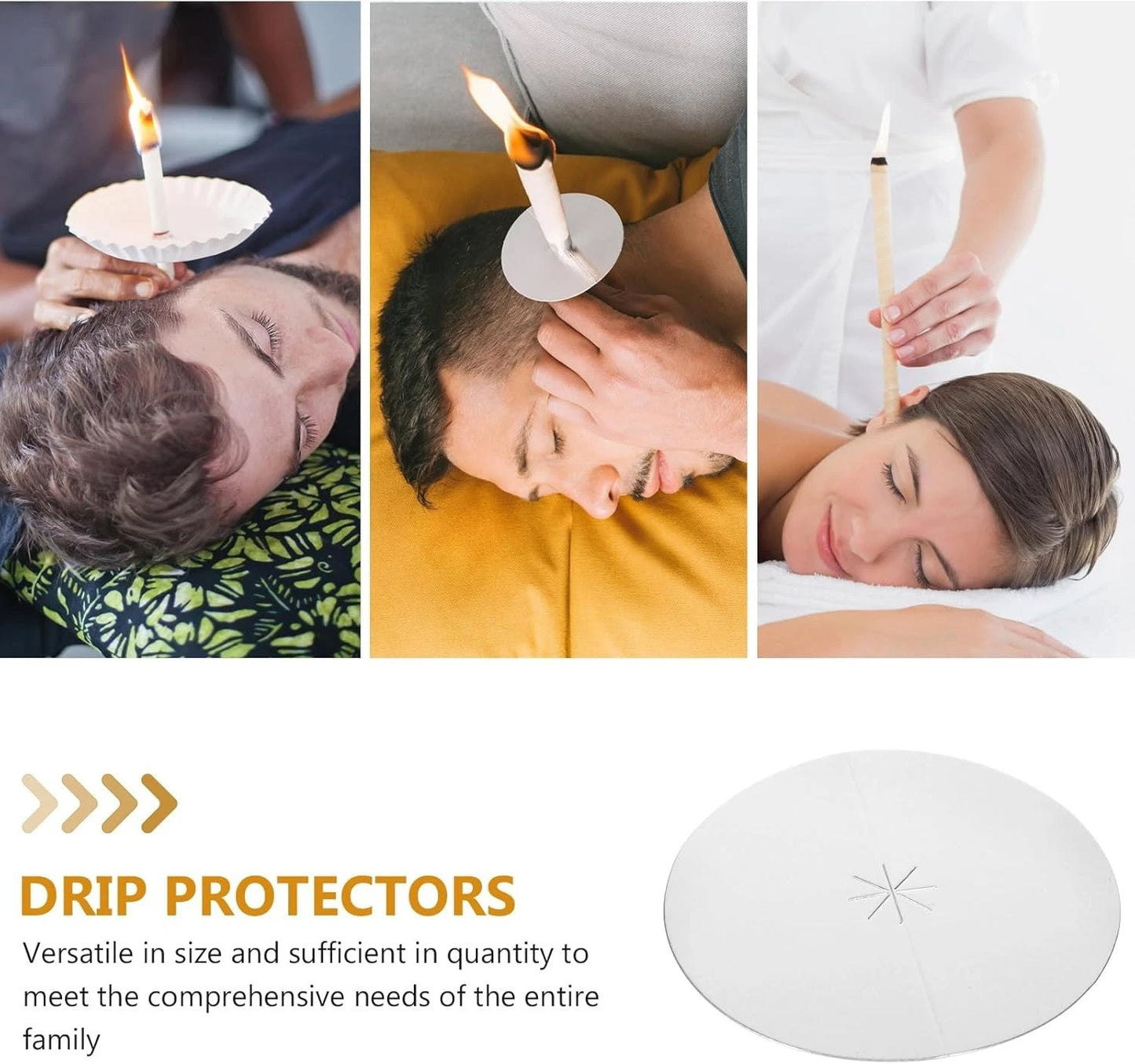 Beeswax ear candle protector used for safe personal ear care and wax protection
