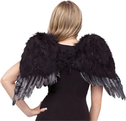 Black feathers used for balloon and party decoration styling