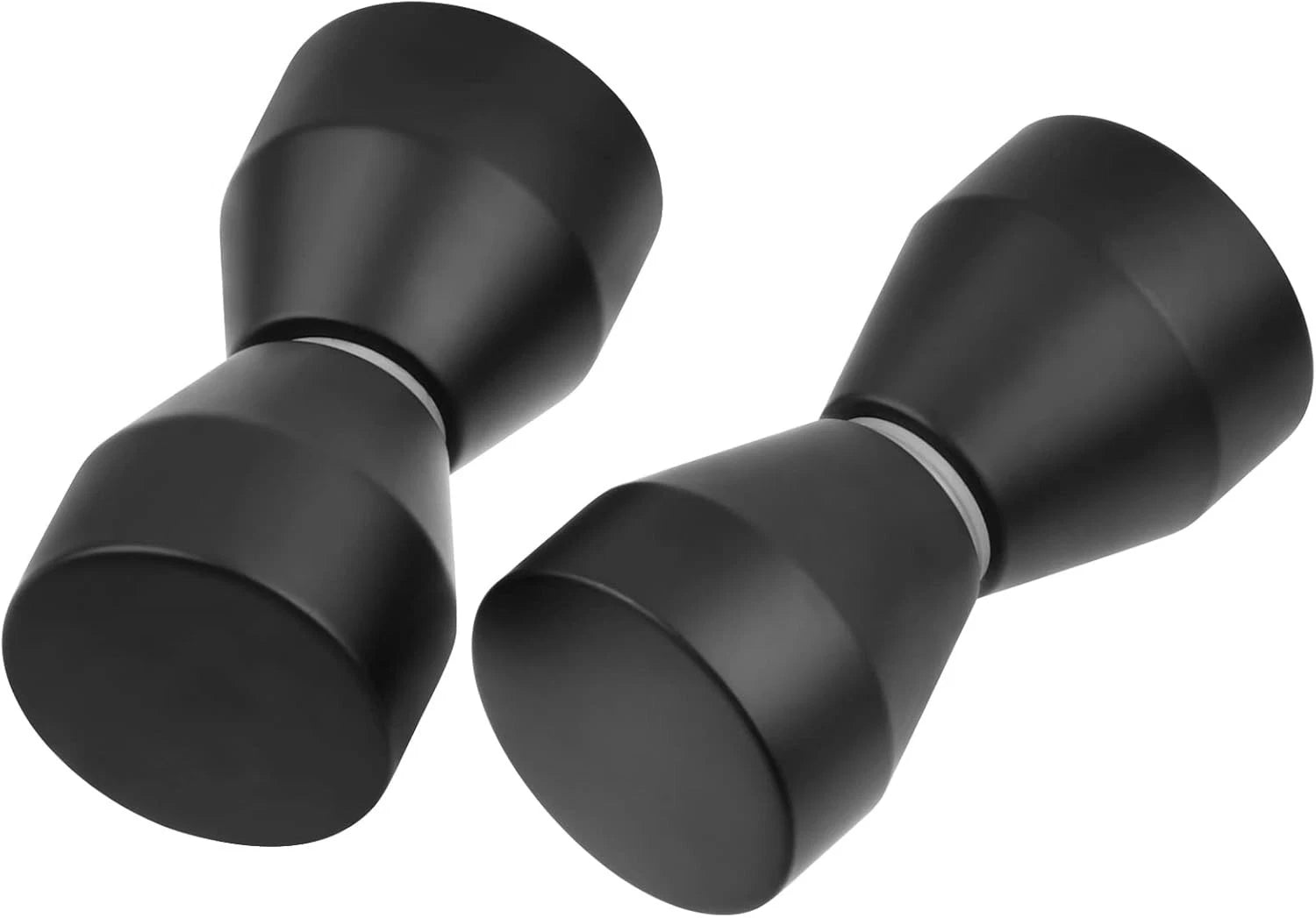 Black round shower screen knob handle close-up design