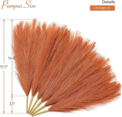 Boho pampas grass vase decor for modern interior styling