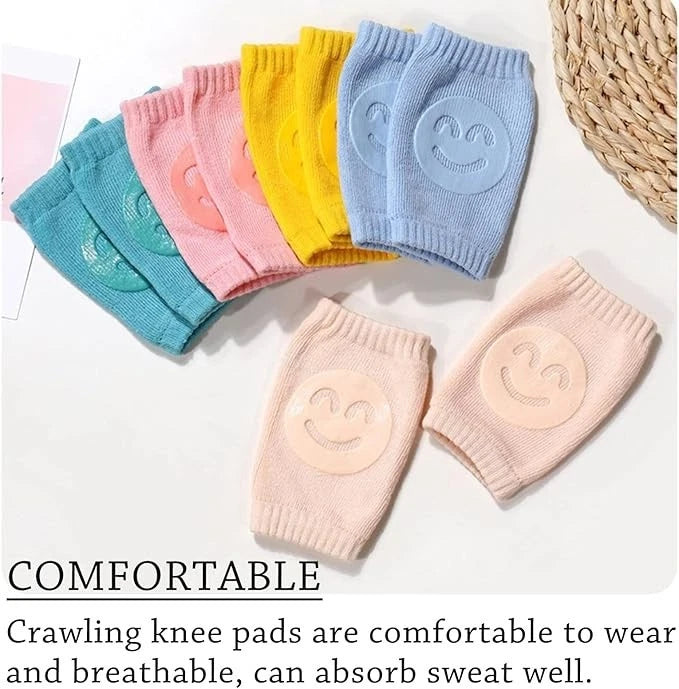 Close-up of breathable baby knee pads soft fabric material