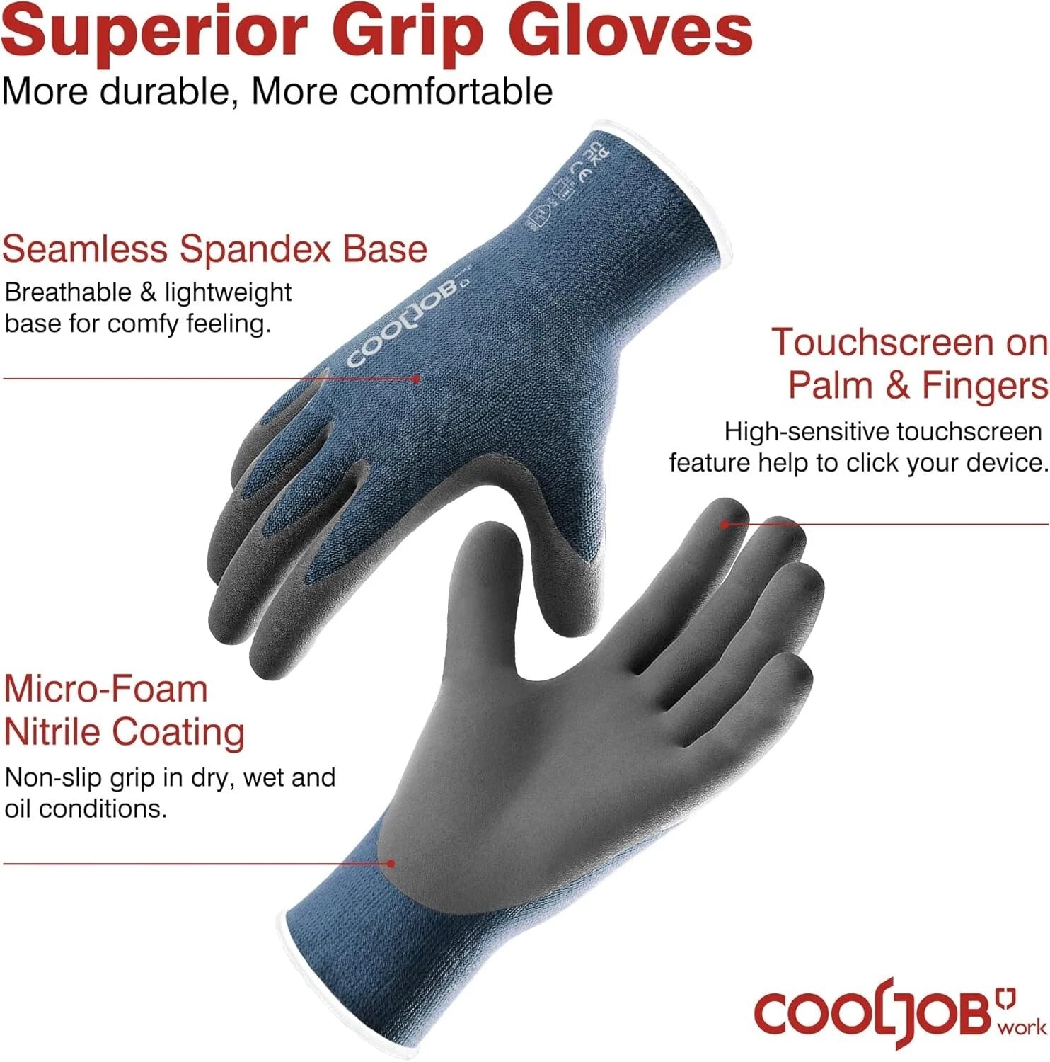 Breathable material safety gloves designed for comfort and protection
