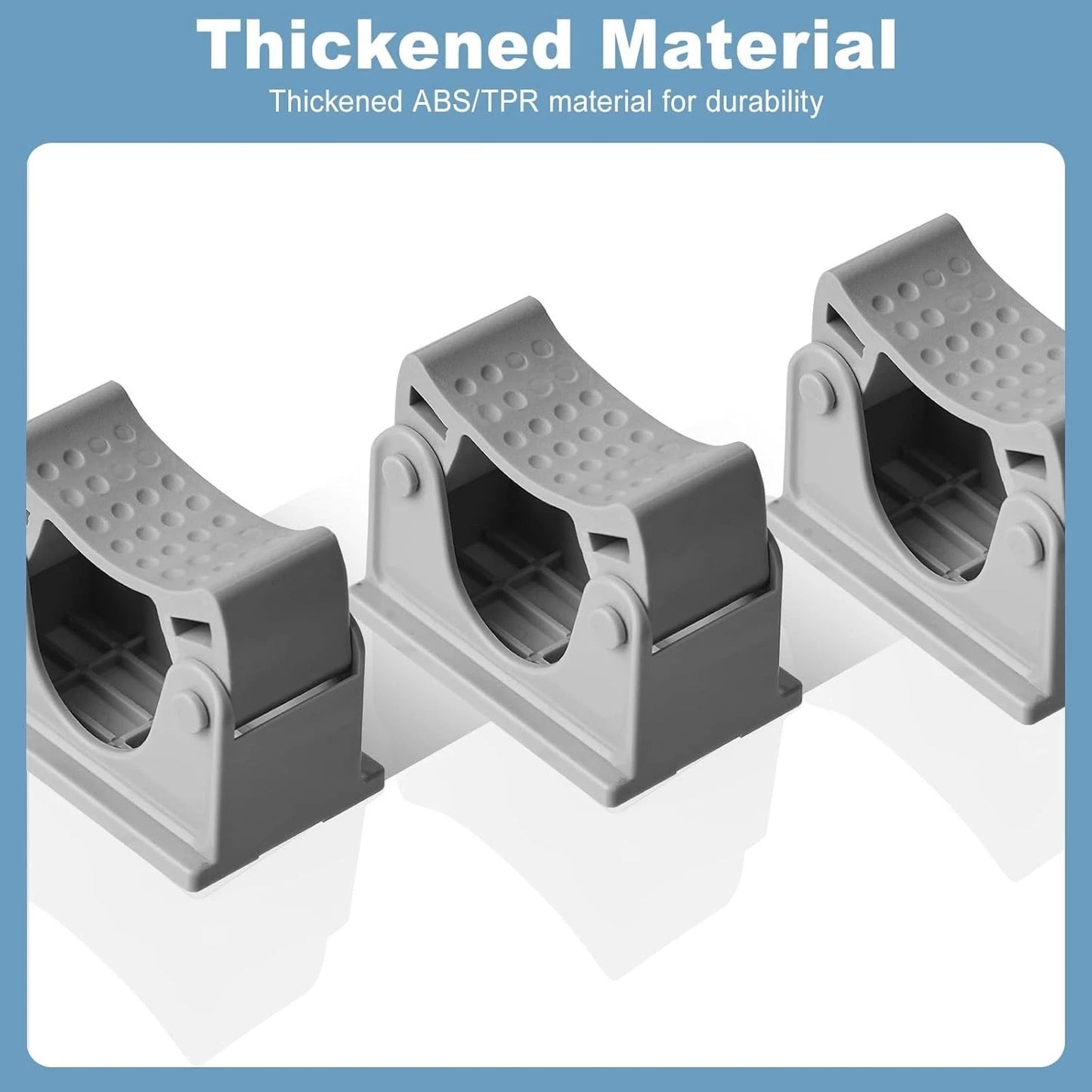 Broom and mop holder wall rack used in bathroom for tool storage