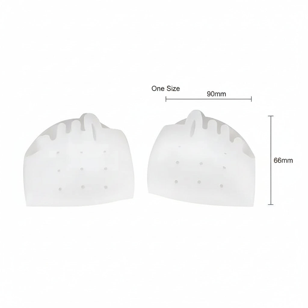Close-up of soft gel bunion corrector texture and detail