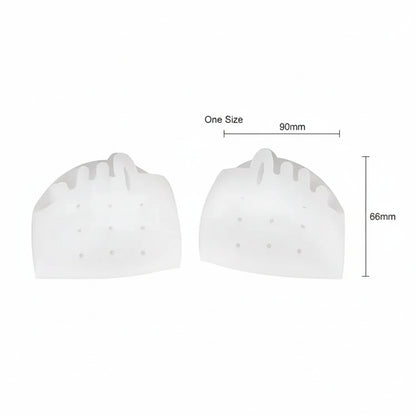 Close-up of soft gel bunion corrector texture and detail