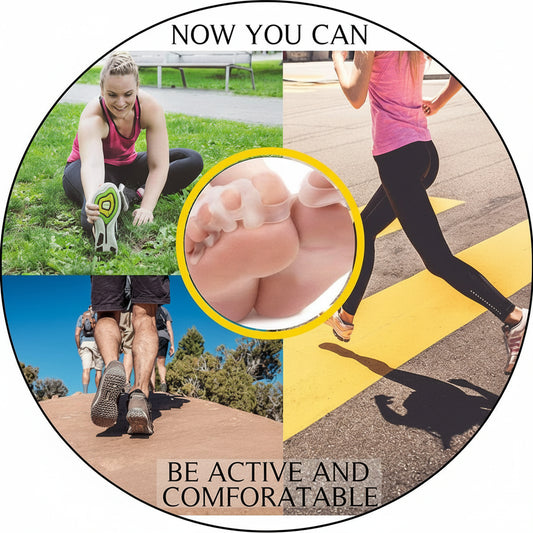 Close up of bunion corrector toe separator design