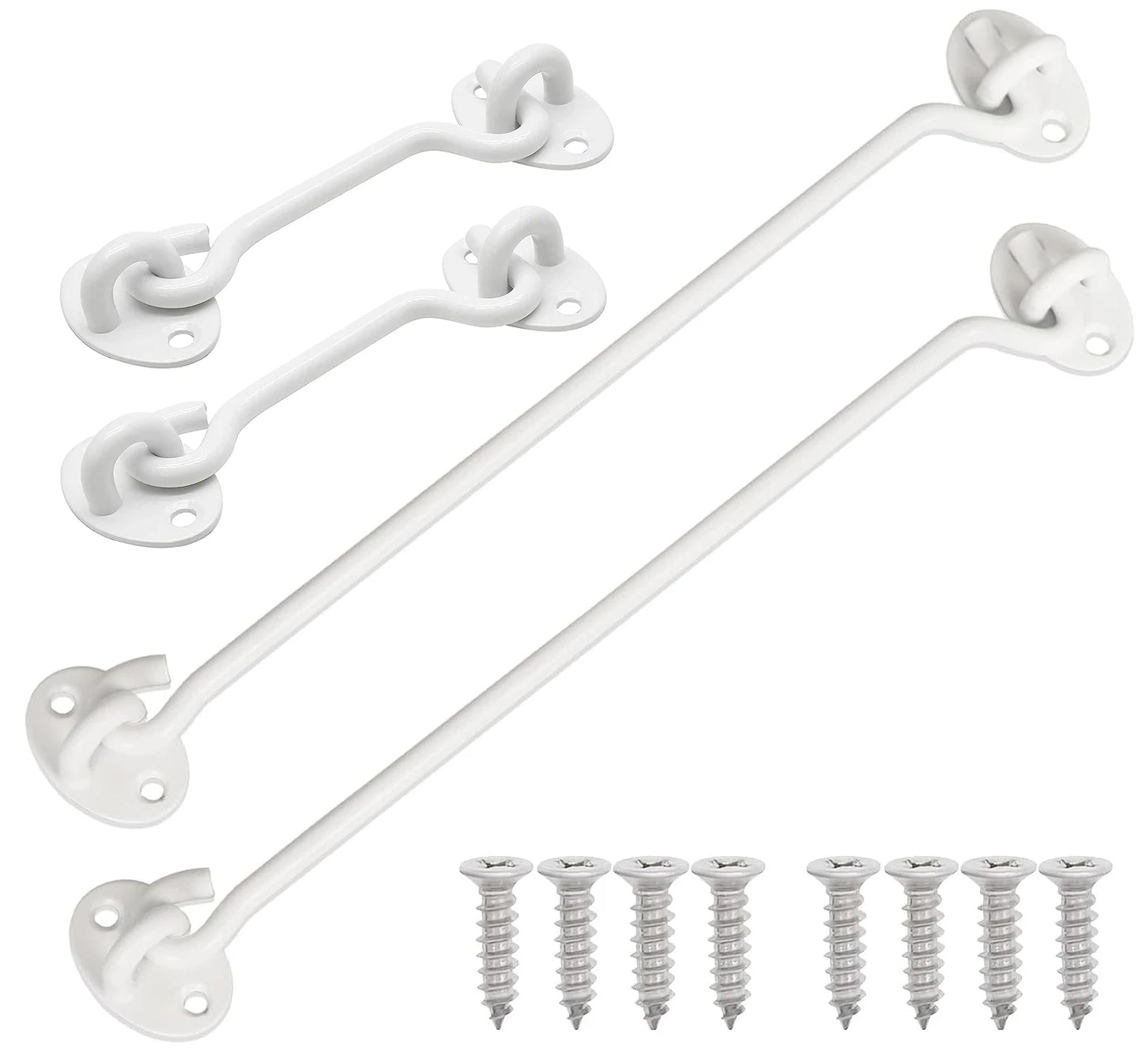 Stainless steel cabin hook and eye latch lock for doors