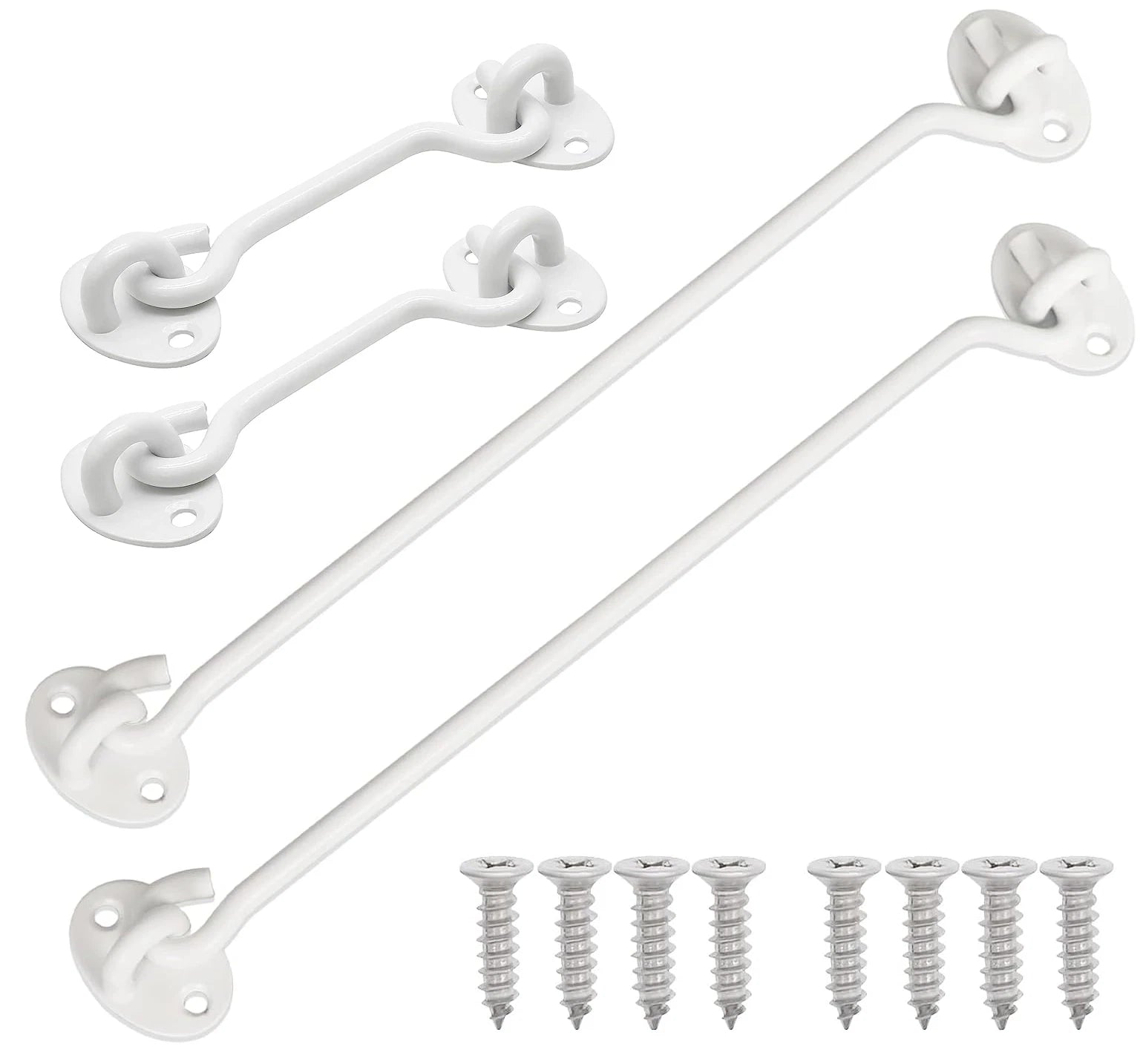 Stainless steel cabin hook and eye latch lock for doors