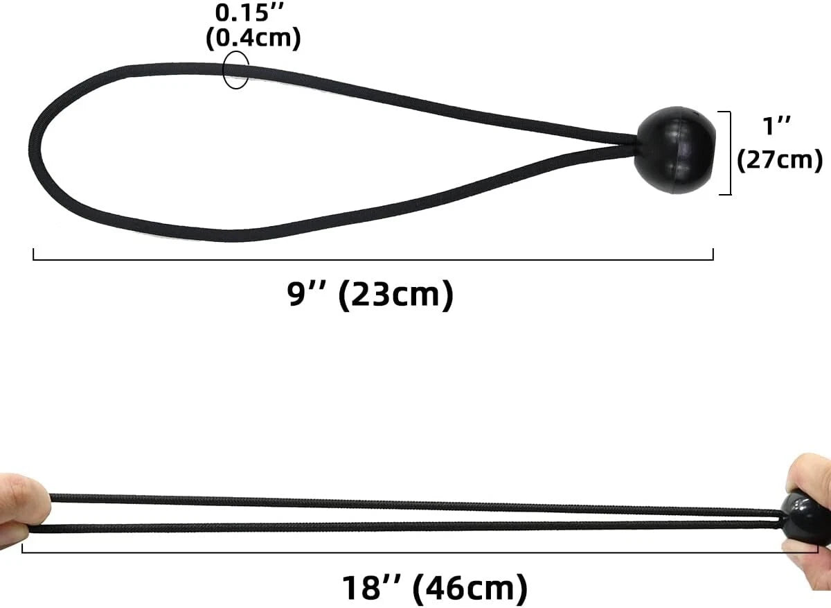 Canopy secured using bungee cords for stable tie down