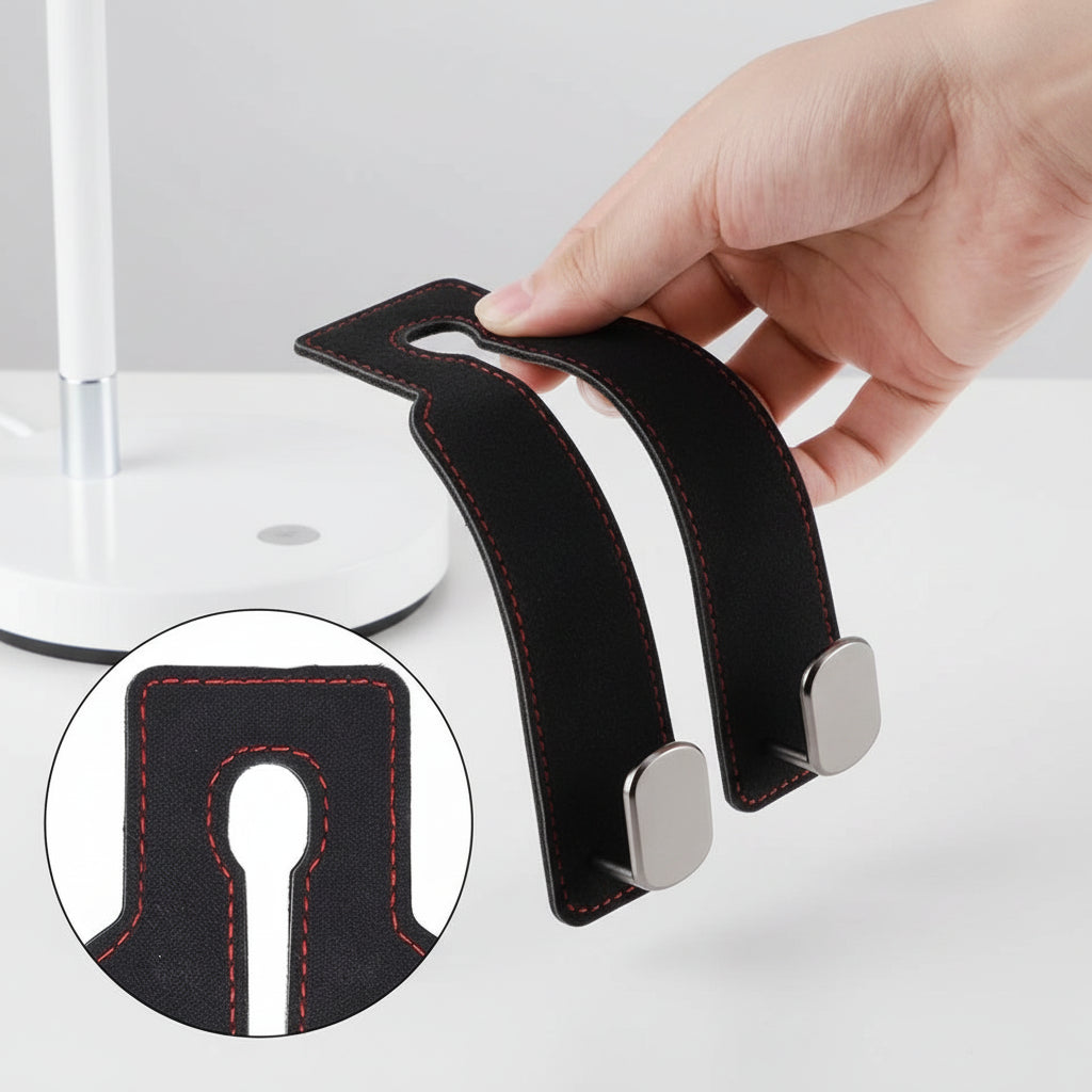 Clean car interior organized with back seat hook organiser