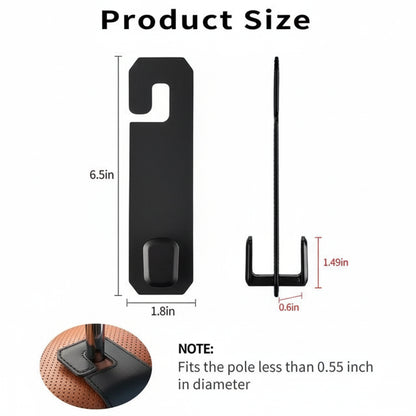Car back seat hooks holding multiple shopping bags neatly