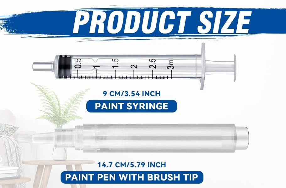 Car chip repair paint brush tool for scratch correction