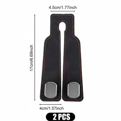 Car headrest hooks organiser attached to back seat for storage