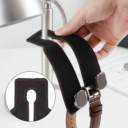 Car organiser hook folded flat behind seat when not in use