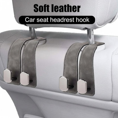 Car headrest hook demonstrating 360 degree rotation feature
