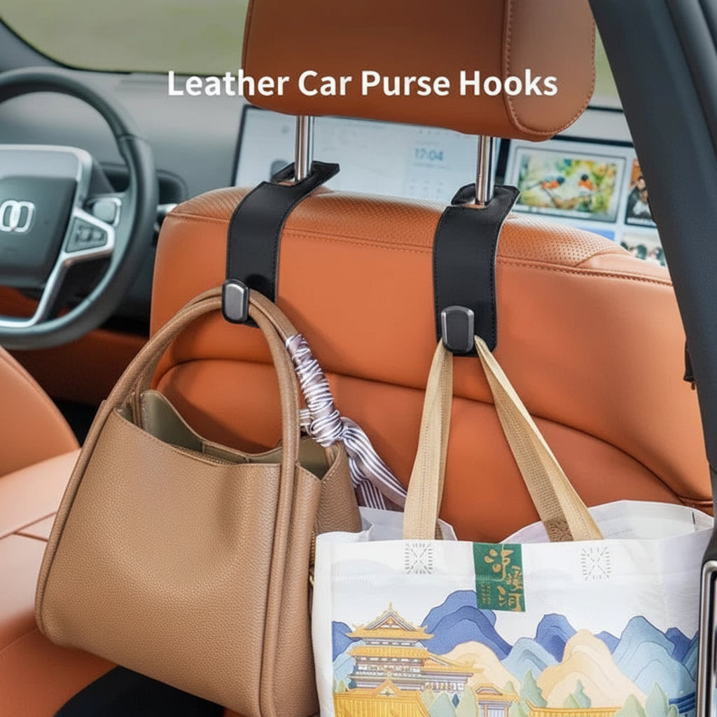 Minimal design car seat hook blending with interior