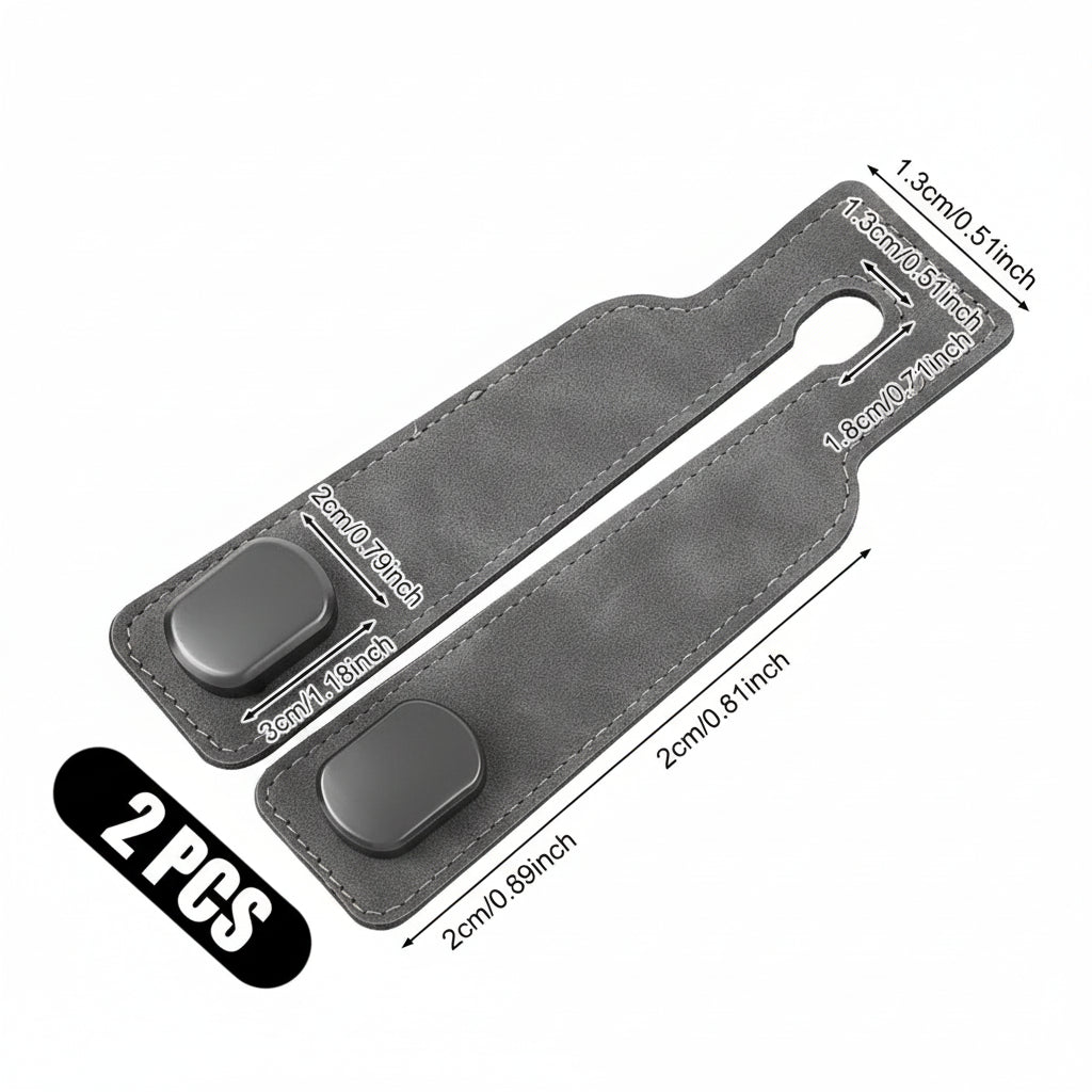 Side view of car seat hook organiser showing compact design