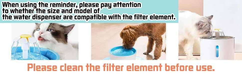 Fresh clean water result using pet fountain carbon filter