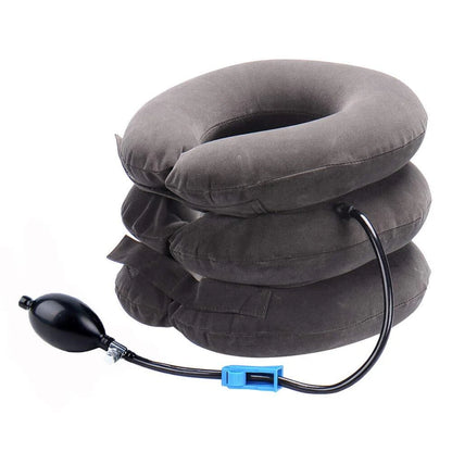 Easy to use hand pump system for inflating neck collar