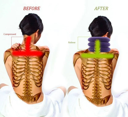 Top view of inflatable cervical collar showing layered support design