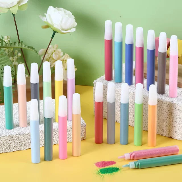 Children arts and crafts sand activity for creative learning