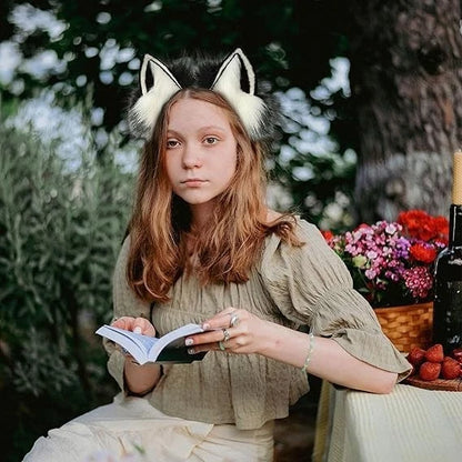 Christmas and Halloween cat costume look for celebrations