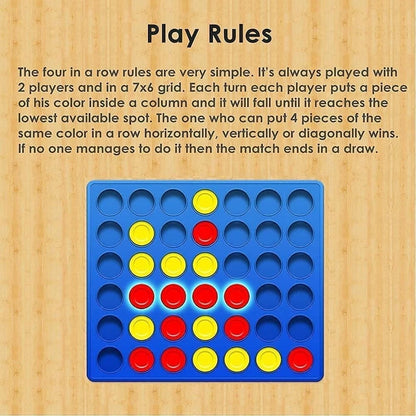 Classic Connect Four board game close view showing pieces