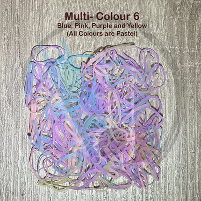Clear hair elastics for invisible styling finish