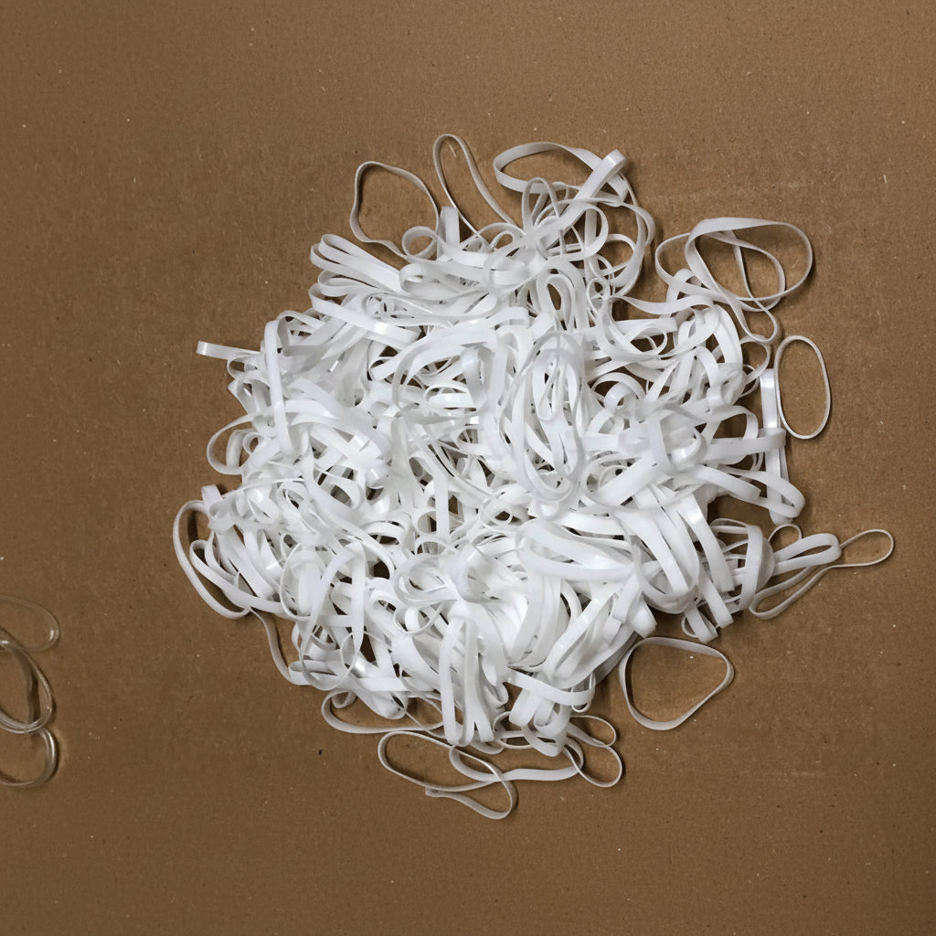 Clear transparent hair elastics for invisible styling
