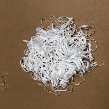 Clear transparent hair elastics for invisible styling