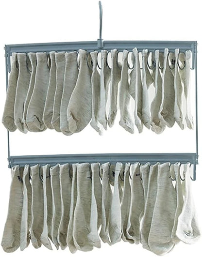 Closet space saver hanger designed as trouser rack organizer