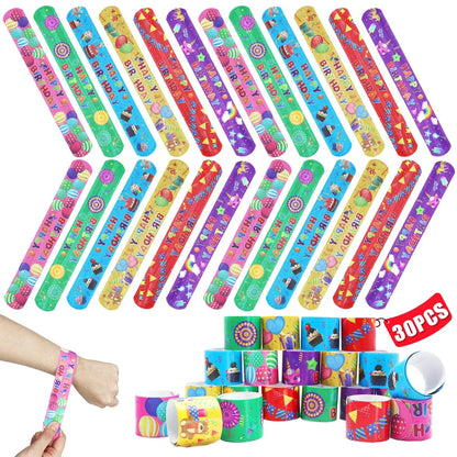 Colourful snap wrist band toy used for fun kids play